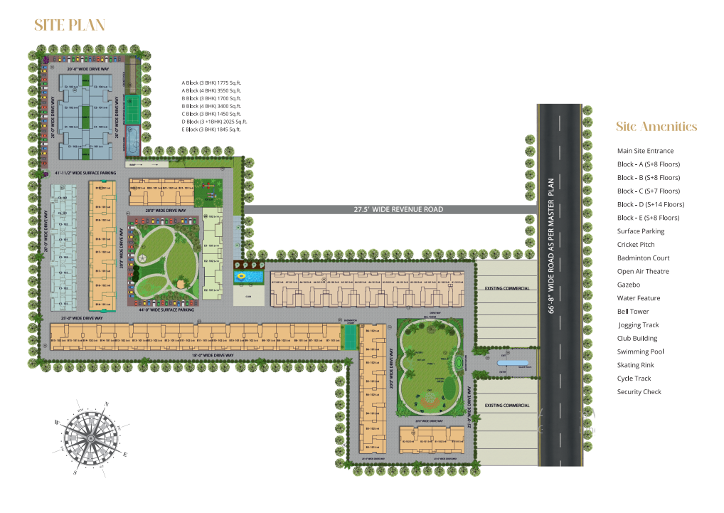 Master plan of hermitage centralis zirakpur