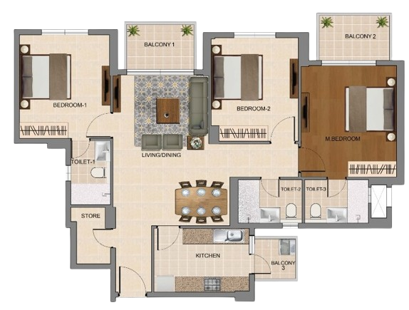 Floor Plan Hero Homes Mohali sector 88